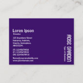 Carte De Visite Rose rose (violet profond) (Dos)