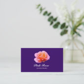 Carte De Visite Rose rose - violet profond (Debout devant)