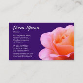 Carte De Visite Rose rose - violet profond (Dos)