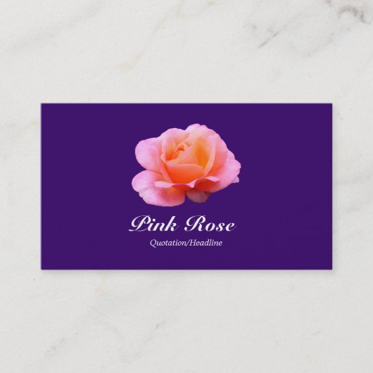 Carte De Visite Rose rose - violet profond (Devant)