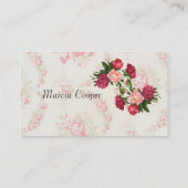 Carte de visite rose Roses (Dos)