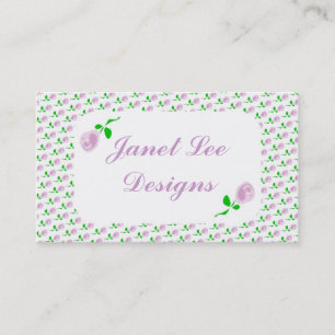 Carte de visite rose Roses