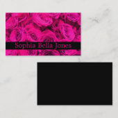 Carte De Visite Rose Roses rose fleurs rose rose floral rose (Devant / Derrière)