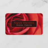 Carte De Visite Rose Rouge (Devant)