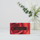 Carte De Visite Rose Rouge (Debout devant)