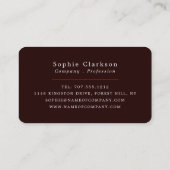Carte De Visite Rose Rouge (Dos)