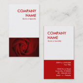 Carte De Visite rose rouge (Devant / Derrière)