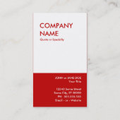 Carte De Visite rose rouge (Dos)