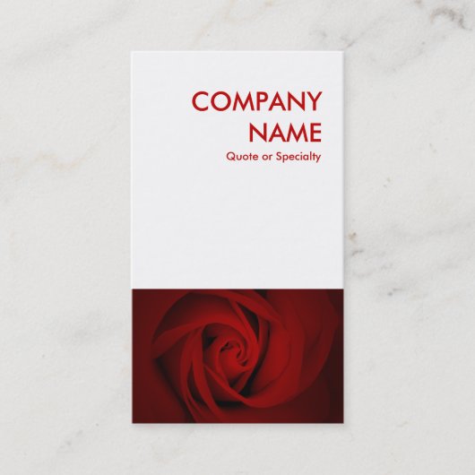 Carte De Visite rose rouge (Devant)