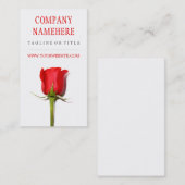 Carte De Visite Rose rouge (Devant / Derrière)