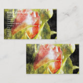 Carte De Visite Rose rouge (Devant / Derrière)