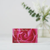 Carte De Visite rose rouge (Debout devant)