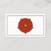 Carte De Visite Rose rouge de Lancaster (Dos)