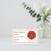 Carte De Visite Rose rouge de Lancaster (Debout devant)