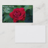 Carte De Visite Rose rouge de près (Devant / Derrière)