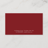 Carte De Visite Rose rouge et jaune - fleuriste/conseiller floral (Dos)