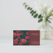 Carte De Visite Rose rouge fleuriste (Debout devant)