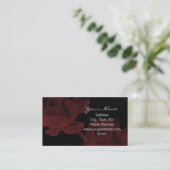 Carte de visite rose rouge foncé (Debout devant)