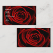 Carte De Visite Rose rouge profondeur d'amour (Devant / Derrière)