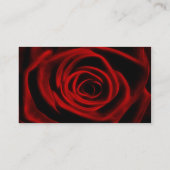 Carte De Visite Rose rouge profondeur d'amour (Dos)