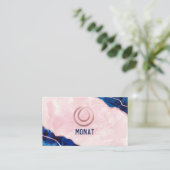Carte de visite Rose & Royal Blue Monat (Debout devant)