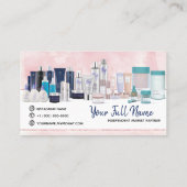 Carte de visite Rose & Royal Blue Monat (Dos)