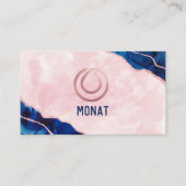 Carte de visite Rose & Royal Blue Monat (Devant)