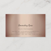 Carte De Visite Rose Royal Marque Gold Couronne professionnelle (Dos)