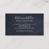 Carte De Visite Rose rustique Eucalyptus Floral Botanique Noir (Dos)