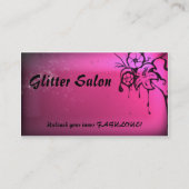 Carte de visite rose sale de salon (Dos)