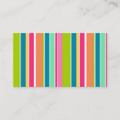 Carte De Visite Rose saumoné et rayé vert de Seafoam : Aloha (Dos)