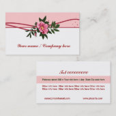 Carte de visite rose sauvage (Devant / Derrière)