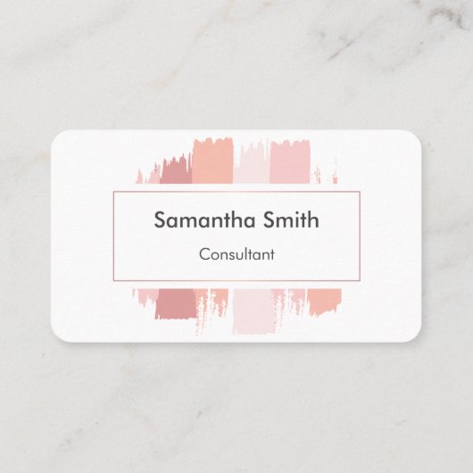 Carte De Visite rose simple (Dos)