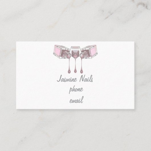 Carte De Visite Rose Simple (Devant)