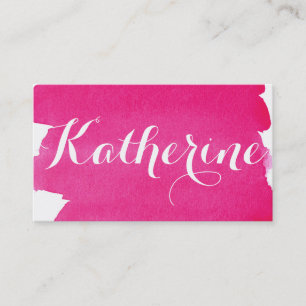 Carte De Visite Rose simple d'effet de lavage d'aquarelle