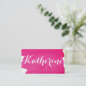 Carte De Visite Rose simple d'effet de lavage d'aquarelle (Debout devant)