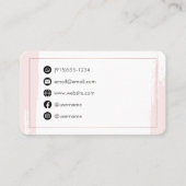 Carte De Visite Rose Simple Moderne (Devant)