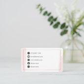 Carte De Visite Rose Simple Moderne (Debout devant)