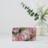 Carte de visite rose Soft Pink n Cream (Debout devant)