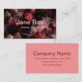 Carte De Visite Rose Sticky Notes (Devant / Derrière)