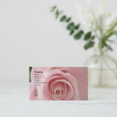 Carte De Visite Rose sucré Shabby (Debout devant)