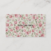 Carte De Visite Rose sucré Shabby (Dos)