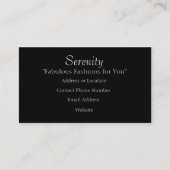 Carte De Visite Rose sur chic bleu (Dos)