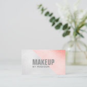 Carte De Visite Rose tendance Gold Silver Moderne Chic Maquillage  (Debout devant)