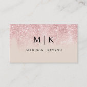 Carte De Visite Rose tendance Parties scintillant or moderne minim (Devant)