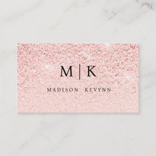 Carte De Visite Rose tendance Parties scintillant or moderne minim