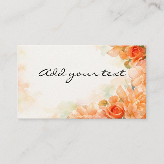 Carte De Visite Rose themed sationary or self promotion (Devant)