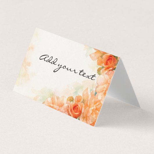 Carte De Visite Rose themed wedding place setting card (Devant)