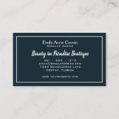 Carte De Visite Rose tropical à la mode de paume de maquilleur (Dos)