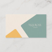 Carte De Visite Rose, vert et jaune Abstrait (Dos)